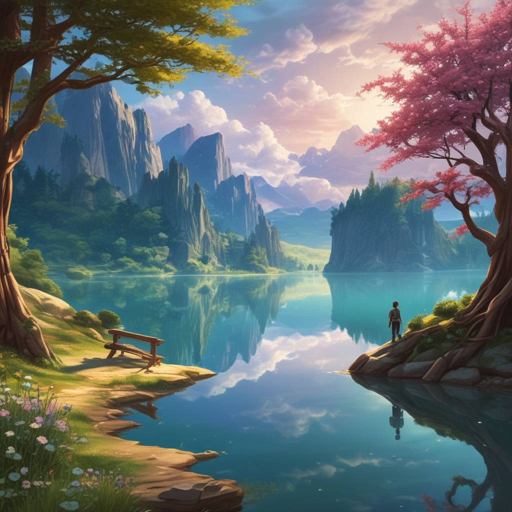 Sword Art Online beautiful lake