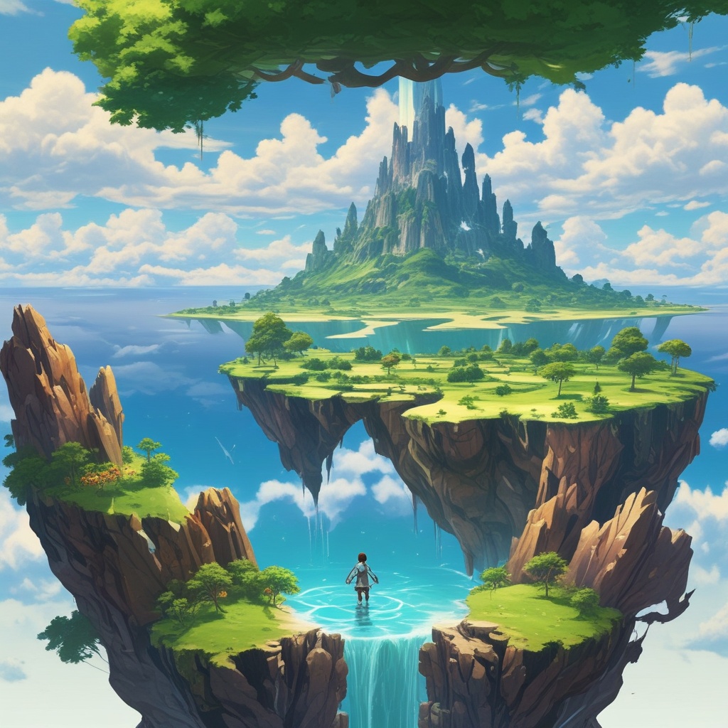Sword Art Online floating islands